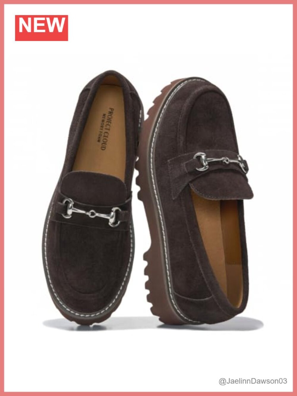 Genuine Leather Women's Loafers Horsebit Slip On Chunky Platform Shoes